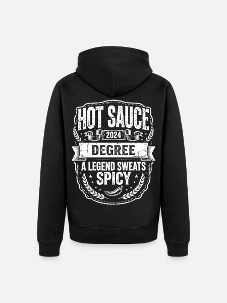 Hot Sauce Degree Spicy Legend - Unisex Premium Organic Zip Hoodie - black