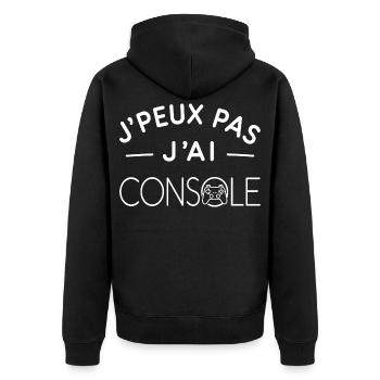 Console Humour Cadeau Passionné de Jeux Vidéo - Veste à capuche bio Premium Unisexe - noir - Dos - Nico (187cm)