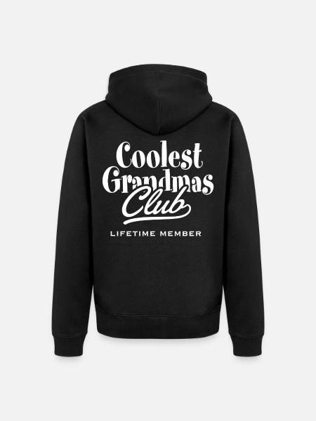 Coolste Großmütter Club Logo - Unisex Premium Bio Zip Hoodie - Schwarz