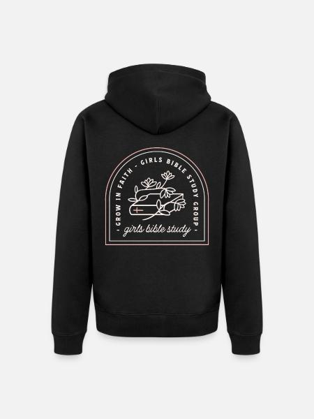 Girls bible study christian group - Unisex Premium Organic Zip Hoodie - black