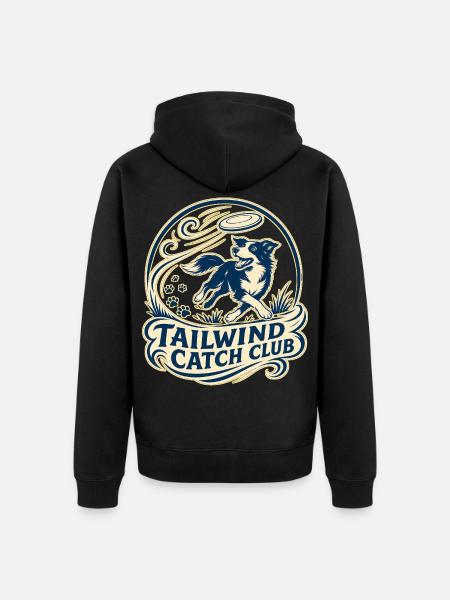 TAILWIND CATCH CLUB Dog - Unisex Premium Organic Zip Hoodie - black