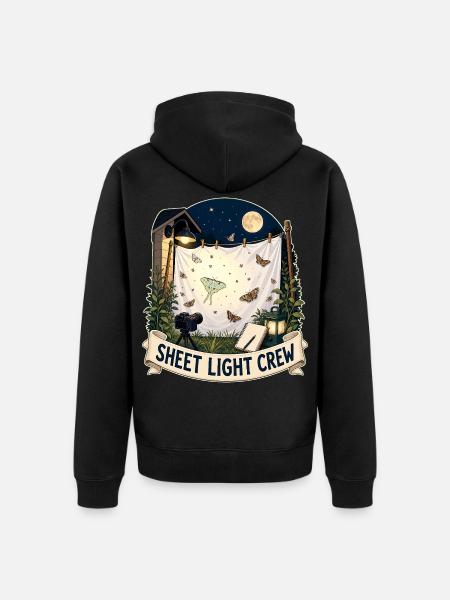 SHEET LIGHT CREW - Unisex Premium Organic Zip Hoodie - black