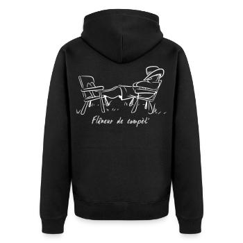 flaneur - Veste à capuche bio Premium Unisexe - noir - Dos - Nico (187cm)