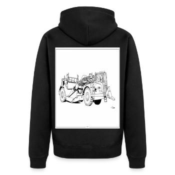 engin de chantier - Veste à capuche bio Premium Unisexe - noir - Dos - Nico (187cm)