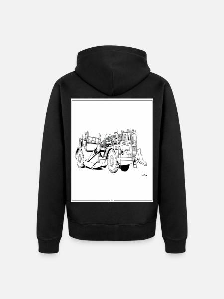 engin de chantier - Veste à capuche bio Premium Unisexe - noir