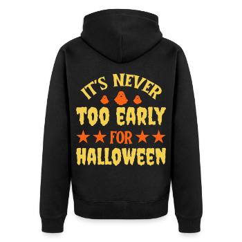 Jamais trop tôt pour les fantômes d’Halloween qui disent - Veste à capuche bio Premium Unisexe - noir - Dos - Nico (187cm)