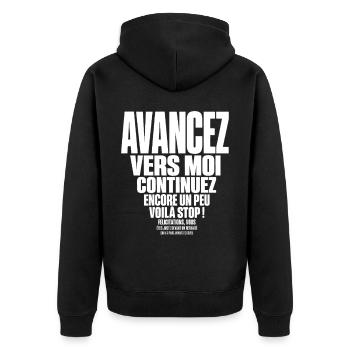 t-shirt retraité  - Veste à capuche bio Premium Unisexe - noir - Dos - Nico (187cm)