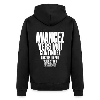 T-shirt Pêche Humour Cadeau Pêcheur - Veste à capuche bio Premium Unisexe - noir - Dos - Nico (187cm)