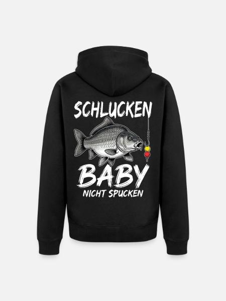 Schlucken Baby Nicht Spucken - Unisex Premium Bio Zip Hoodie - Schwarz