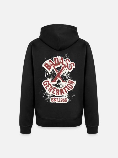 Badass Generation X 1966 - Unisex Premium Organic Zip Hoodie - black
