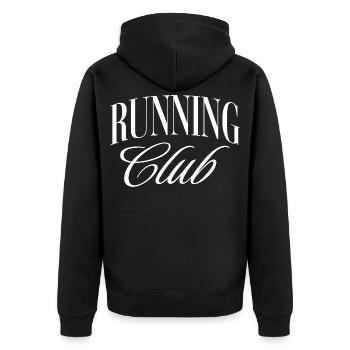 Club de course - Veste à capuche bio Premium Unisexe - noir - Dos - Nico (187cm)