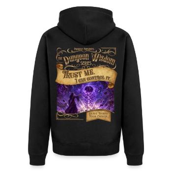 I Can Control It - Unisex Premium Organic Zip Hoodie - black - Back - Nico (187cm)