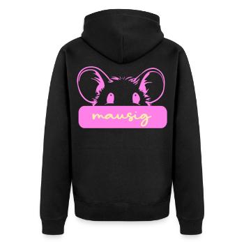 Souris mignonne - Veste à capuche bio Premium Unisexe - noir - Dos - Nico (187cm)