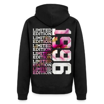 ÉDITION LIMITÉE 1996 - 30 ANS - 30E ANNIVERSAIRE - Veste à capuche bio Premium Unisexe - noir - Dos - Nico (187cm)