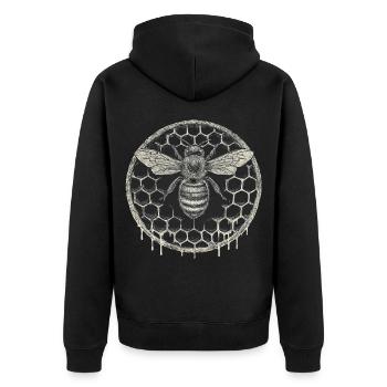 Accessoires pour apiculteur de colonie d’abeilles : Drôles - Veste à capuche bio Premium Unisexe - noir - Dos - Nico (187cm)