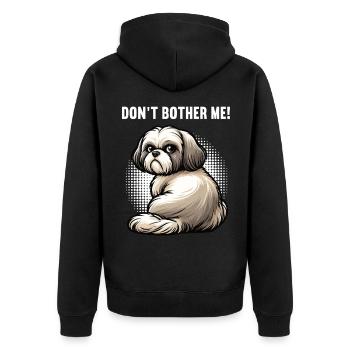 Ne me dérange pas Shih tzu Shih tzus Shih tzu Shih tzu Litou - Veste à capuche bio Premium Unisexe - noir - Dos - Nico (187cm)