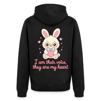 Sprachtherapeut für Sonderpädagogen - Unisex Premium Bio Zip Hoodie - Schwarz - Hinten - Nico (187cm)