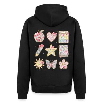 Einbeziehung des Sonderpädagogiklehrers im Sonderunterricht - Unisex Premium Bio Zip Hoodie - Schwarz - Hinten - Nico (187cm)