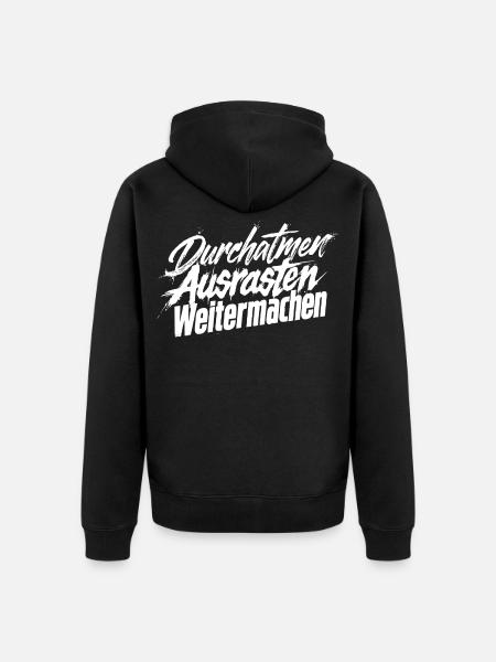 Ausrasten Weiter - Unisex Premium Bio Zip Hoodie - Schwarz