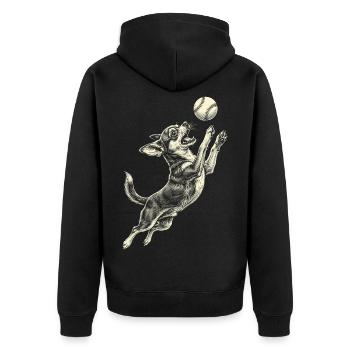 Race de chihuahua Baseball - Veste à capuche bio Premium Unisexe - noir - Dos - Nico (187cm)