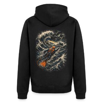Sauveteur de la Garde côtière - Veste à capuche bio Premium Unisexe - noir - Dos - Nico (187cm)