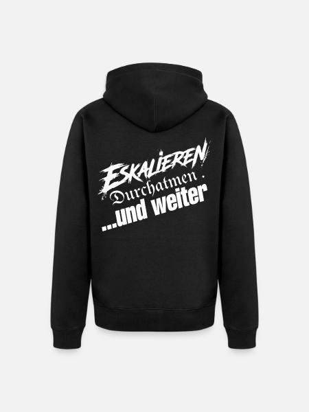 Einfach Weitermachen - Unisex Premium Bio Zip Hoodie - Schwarz