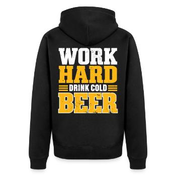 Beer Lover Beer Garden Cadeau Bavaria Beer Garden - Veste à capuche bio Premium Unisexe - noir - Dos - Nico (187cm)