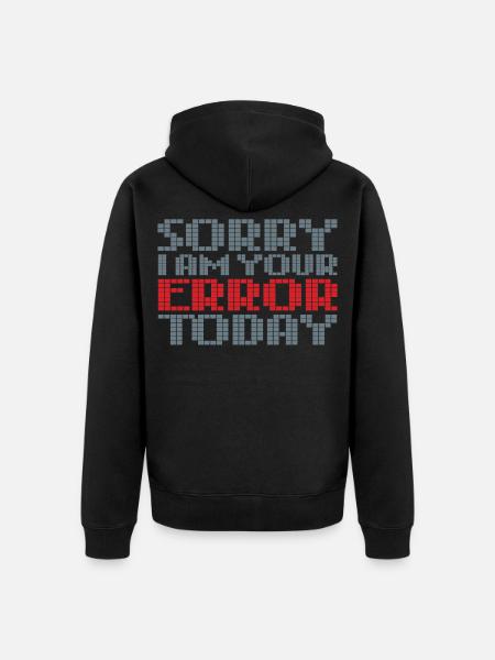 ERROR - Unisex Premium Bio Zip Hoodie - Schwarz
