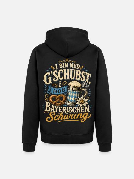 Bayerischer Spruch - Unisex Premium Bio Zip Hoodie - Schwarz