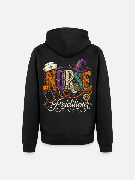 Krankenschwester Krankenpfleger Halloween - Unisex Premium Bio Zip Hoodie - Schwarz