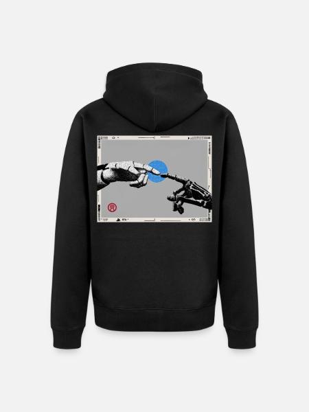 Die letzte Schöpfung - Unisex Premium Bio Zip Hoodie - Schwarz