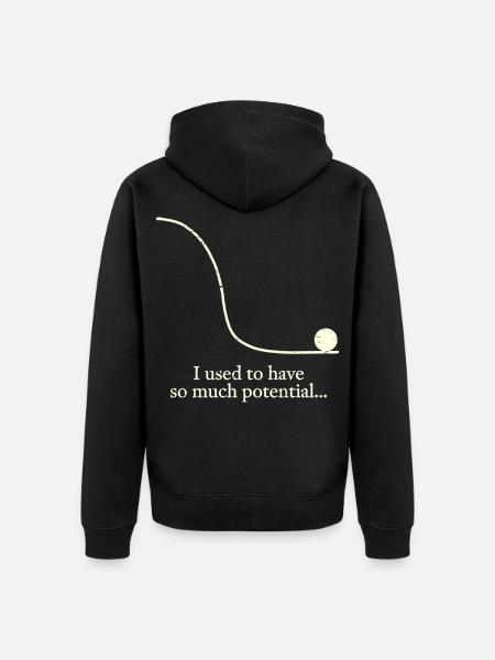So viel Potenzial - Unisex Premium Bio Zip Hoodie - Schwarz