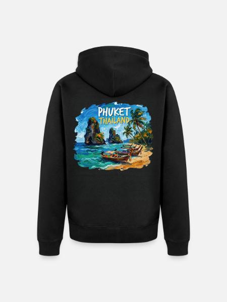Phuket Thailand - Unisex Premium Bio Zip Hoodie - Schwarz