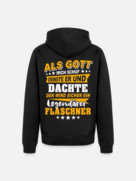 Flaschner Sprüche - Unisex Premium Bio Zip Hoodie - Schwarz