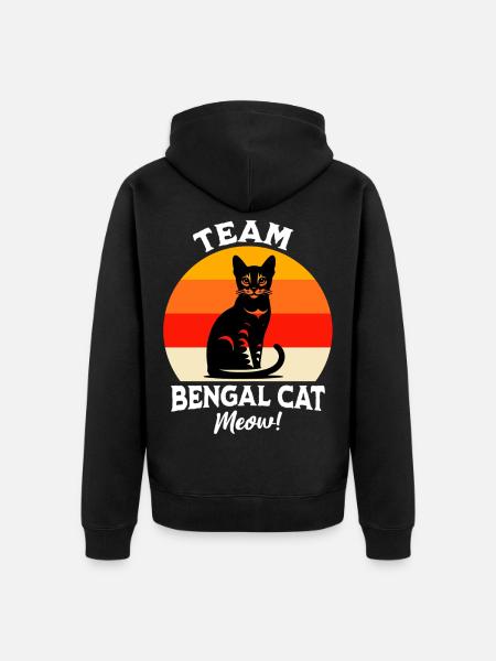 Team Bengalkatze - Unisex Premium Bio Zip Hoodie - Schwarz