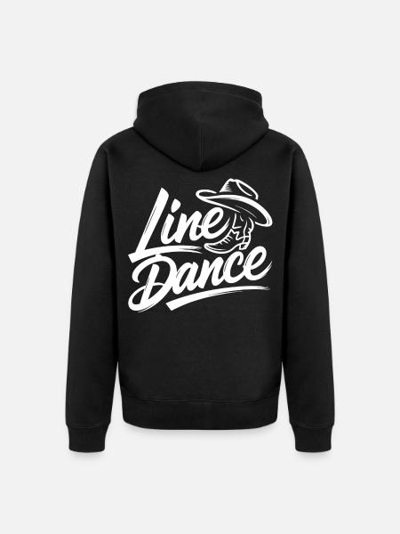Line Dance Motiv - Unisex Premium Bio Zip Hoodie - Schwarz