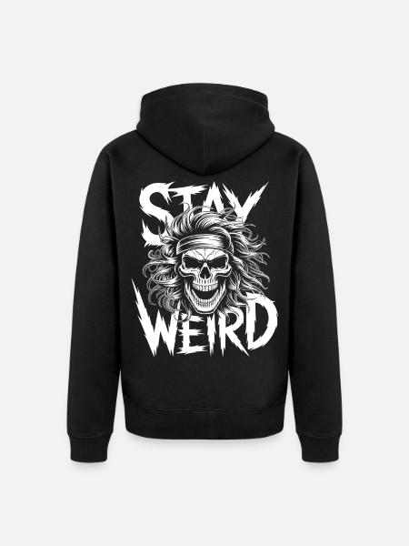 Stay Weird Vibes - Unisex Premium Bio Zip Hoodie - Schwarz