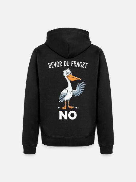Bevor Du Fragst Noe - Unisex Premium Bio Zip Hoodie - Schwarz