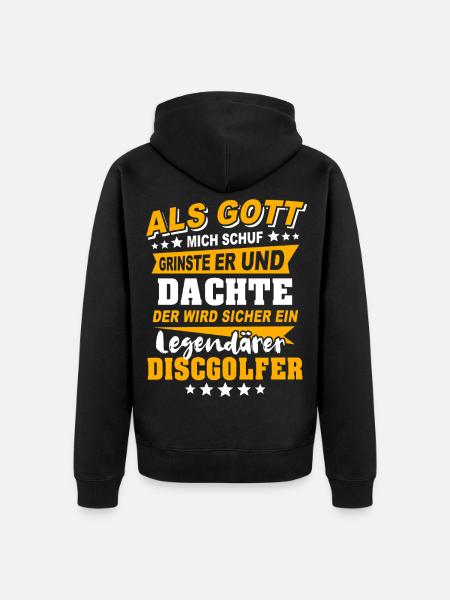 Discgolfer Discgolf - Unisex Premium Bio Zip Hoodie - Schwarz