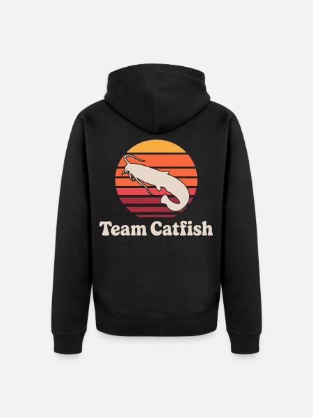 Team Catfish - Unisex Premium Bio Zip Hoodie - Schwarz