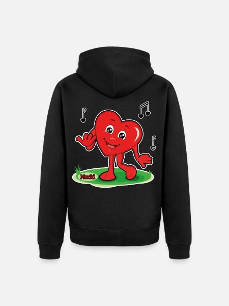 Mucki Trällert - Unisex Premium Bio Zip Hoodie - Schwarz