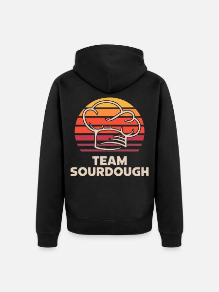 Team Sauerteig - Unisex Premium Bio Zip Hoodie - Schwarz