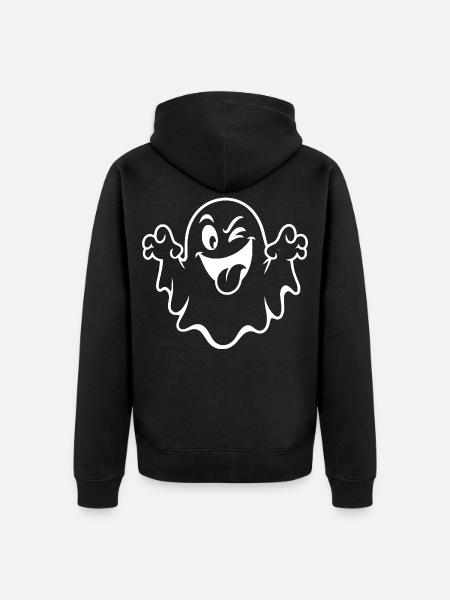 Lustiger Geist - Unisex Premium Bio Zip Hoodie - Schwarz