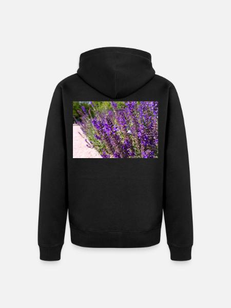 Vibrant Purple Salvia Flowers - Unisex Premium Bio Zip Hoodie - Schwarz