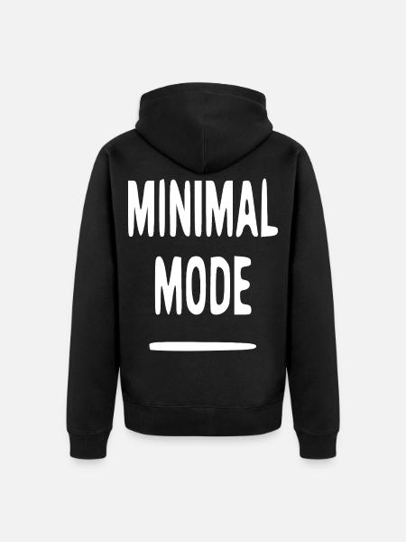 Minimal Mode Typo-Print - Unisex Premium Bio Zip Hoodie - Schwarz