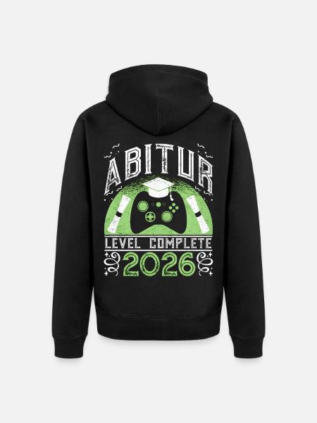 Abitur complete Abiturient - Unisex Premium Bio Zip Hoodie - Schwarz
