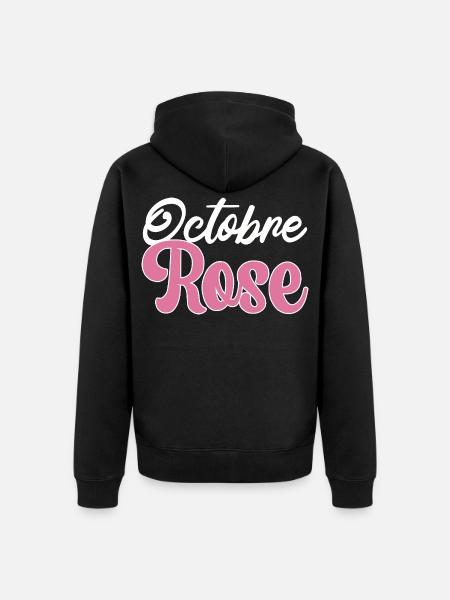 Pink October Brustkrebsbewusstsein - Unisex Premium Bio Zip Hoodie - Schwarz