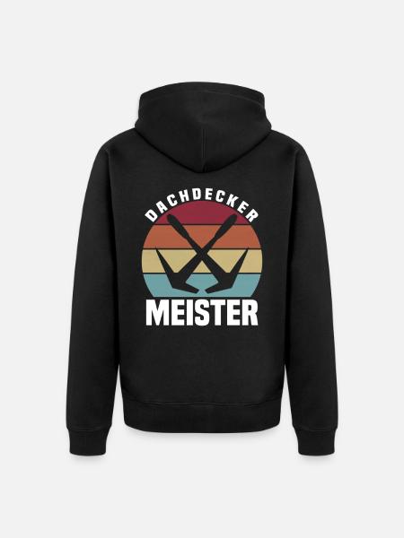 Dachdecker Meister - Unisex Premium Bio Zip Hoodie - Schwarz