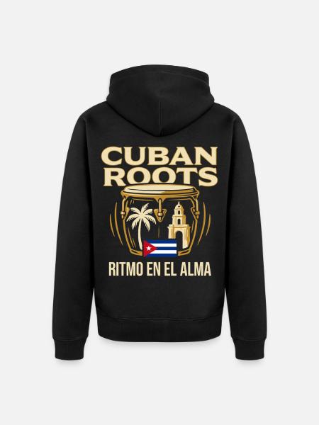 Kubanische Wurzeln - Unisex Premium Bio Zip Hoodie - Schwarz