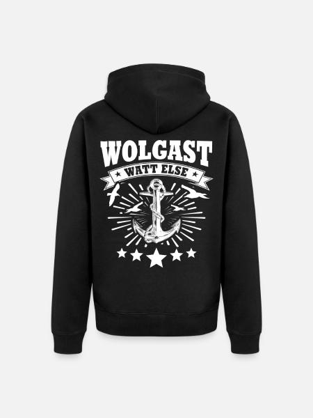Wolgast - Unisex Premium Bio Zip Hoodie - Schwarz